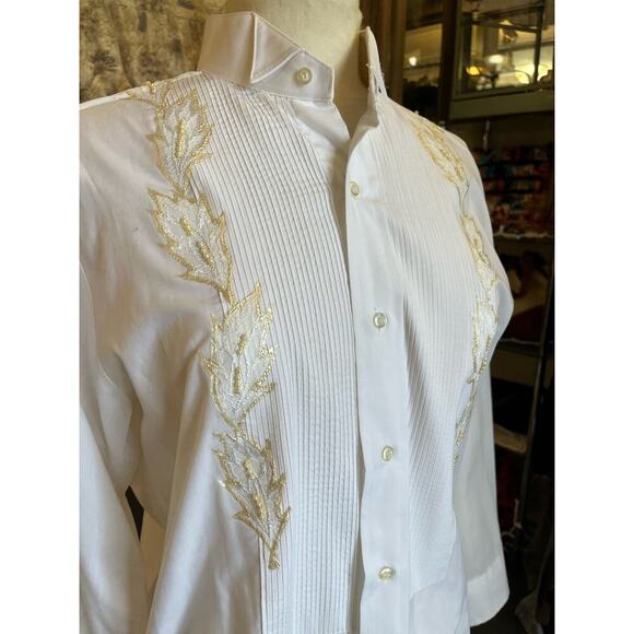 Vintage Beaded and Embroidered Button Down Shirt by Westwater - Picture 2 of 5